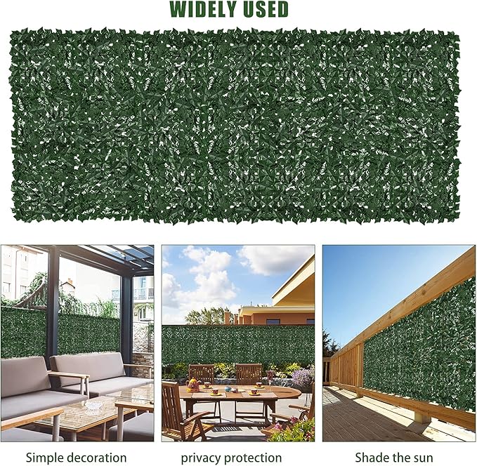 Faux Ivy Fence Privacy Screen Outdoor Expandable Artificial Greenery Roll Fake - Image 5