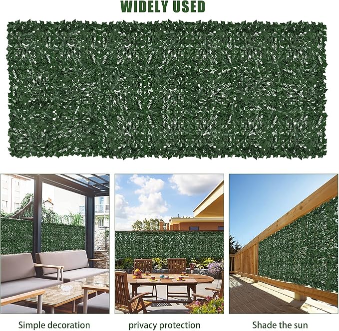 Faux Ivy Fence Privacy Screen Outdoor Expandable Artificial Greenery Roll Fake - Image 5