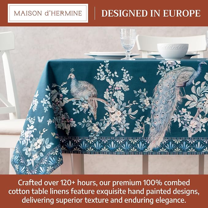 Maison d' Hermine Premium Table Cloth Rectangle Table 100% Combed Cotton 90 x - Image 3