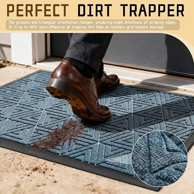 Yimobra Large Door Mat 47x24, All-Weather Waterproof Non-Slip Welcome Matt - Image 3