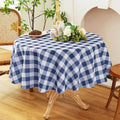 Waterproof Plaid Tablecloth Fabric by Essifunia
