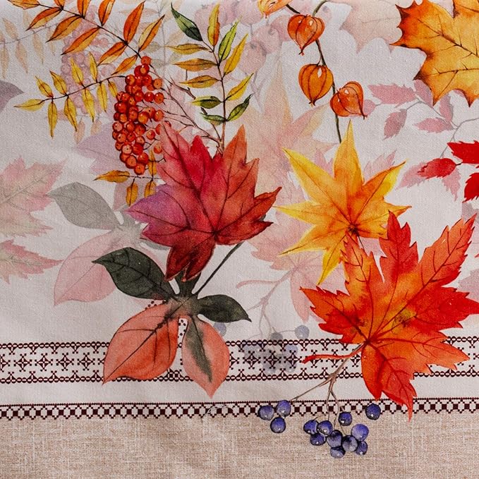 Maison d' Hermine Table Cloth Rectangle Table 100% Cotton 70 x 90 Inches Fall - Image 9