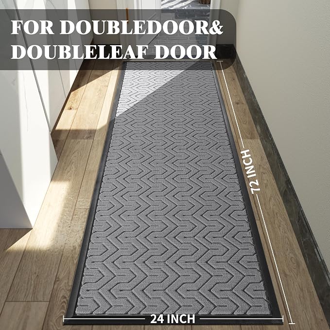 Yimobra 72x24 Indoor Outdoor Runner Rug, Heavy-Duty Entrance Mat - Image 2