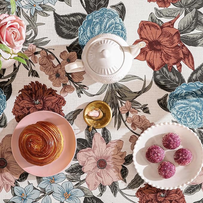 Designer French Linen Small Tablecloth - Image 5