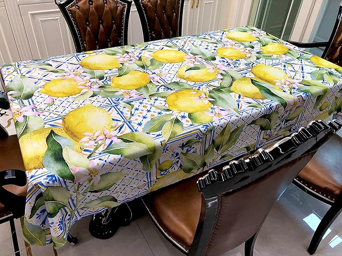Worltoldb Lemon Tablecloths Polyester Table Cloth - Image 5