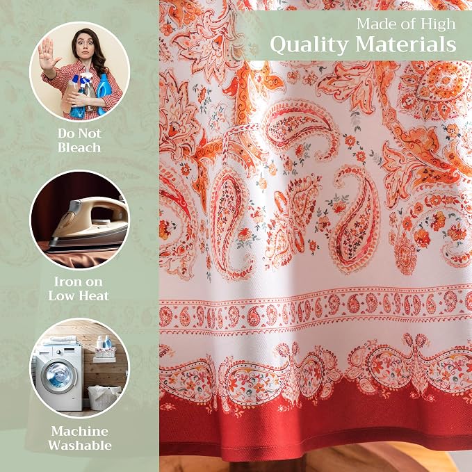 Maison d' Hermine Table Cloth Round Table 100% Cotton 69 Inches Fall Tablecloth - Image 3