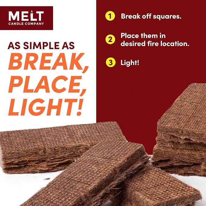 Melt Candle Company Fire Starter Squares, 160 Pieces - Image 5
