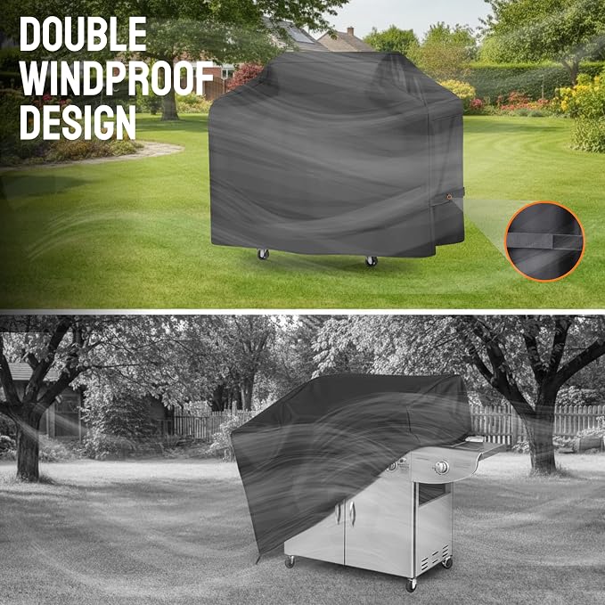 58 Inch BBQ Grill Cover, Heavy Duty Waterproof Outdoor Grill Cover, Fade & Tear - Image 9