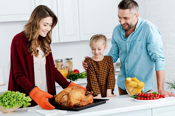 KITCHEN PERFECTION Silicone Smoker Oven Gloves -Extreme Heat Resistant BBQ - Image 6