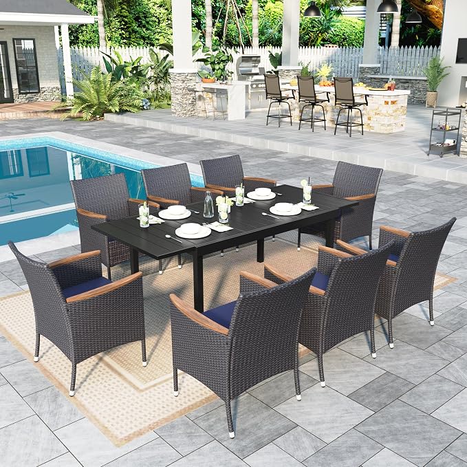 Sophia & William 9 Pieces Patio Dining Set - Image 9