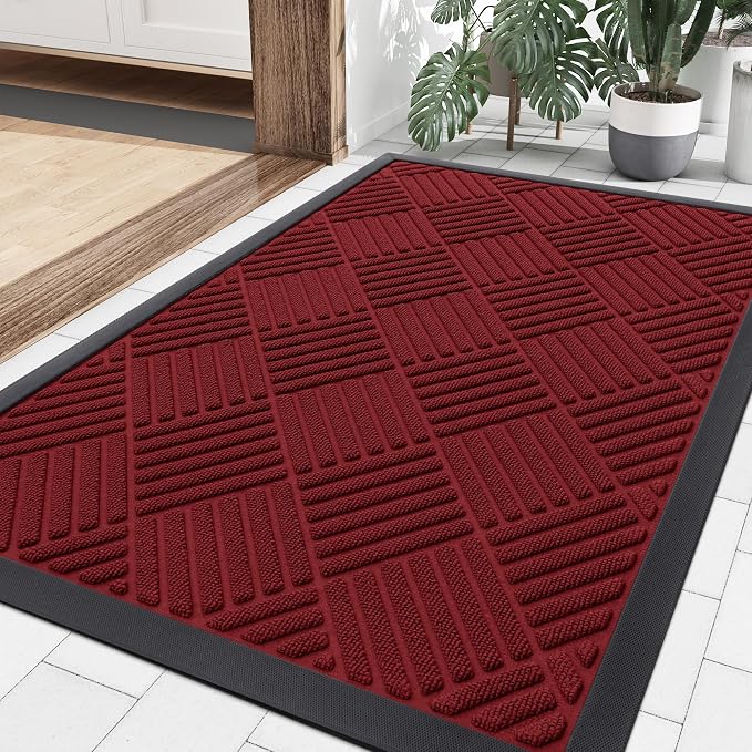 Smiry Front Door Mat Outside Entrance, Heavy Duty Outdoor Indoor Mat, Natural by Smiry