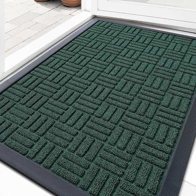 OLANLY Front Door Mat Outside Entrance 29.5x17, Heavy Duty Sturdy Natural by OLANLY