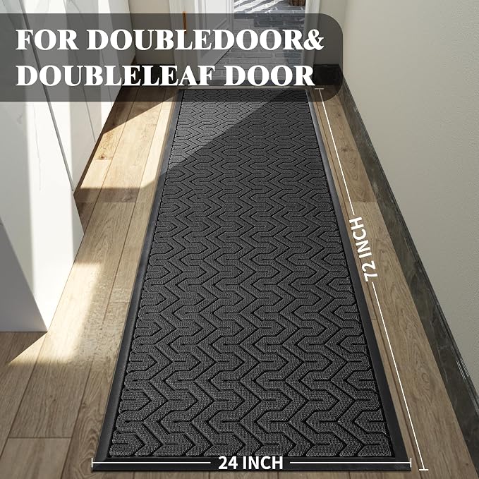 Yimobra 72x24 Indoor Outdoor Runner Rug, Heavy-Duty Entrance Mat - Image 2