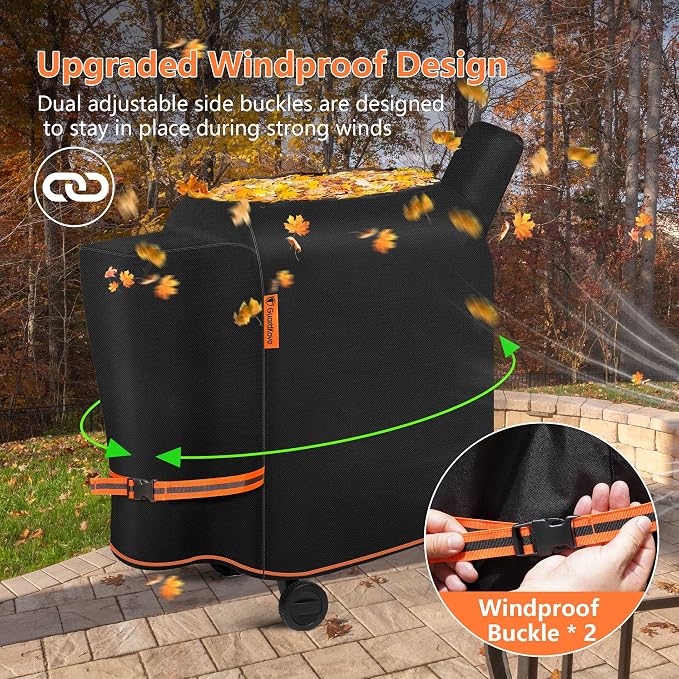 Grill Cover for Traeger Pro 22/575 Series BAC503, Waterproof Wood Pellet Smoker - Image 6
