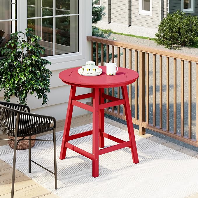 Costaelm Patio Bistro Table, Outdoor Bistro Dining Pub Table - Image 2