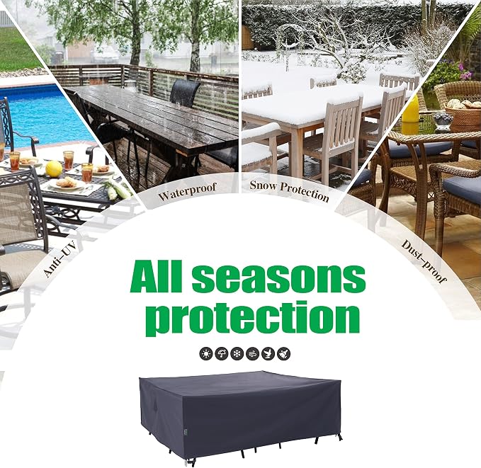 F&J Outdoors Patio Furniture Covers Waterproof Anti-UV Rip-stop Fabric Large - Image 8