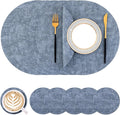 Homaxy Round Faux Leather Placemats and Coasters, Washable Dual-Side Table Mats by Homaxy