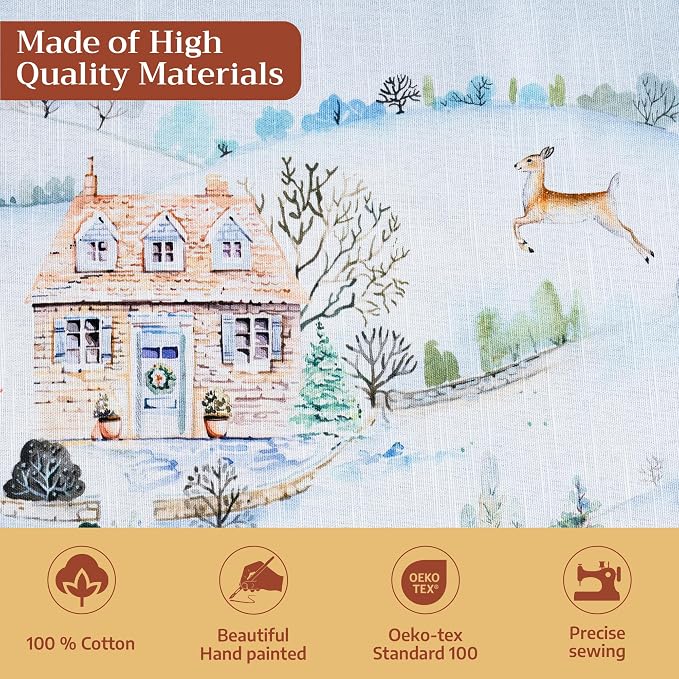 Maison d' Hermine Table Cloth Rectangle Table 100% Cotton 70 x 120 Inches Fall - Image 3