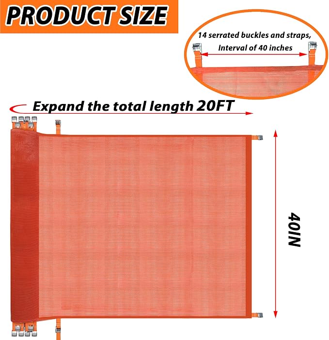 20' L x 40" W Construction Safety Debris Netting - Image 2