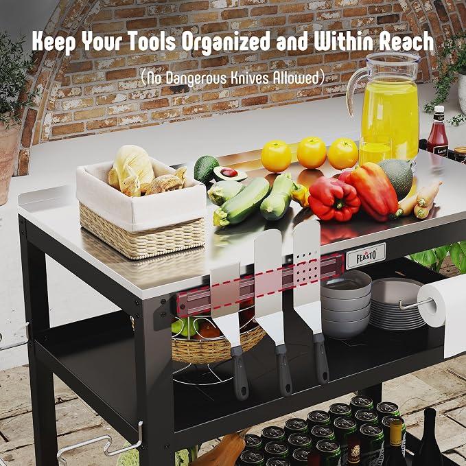 31.5"x18" Outdoor Grill Cart - Image 4