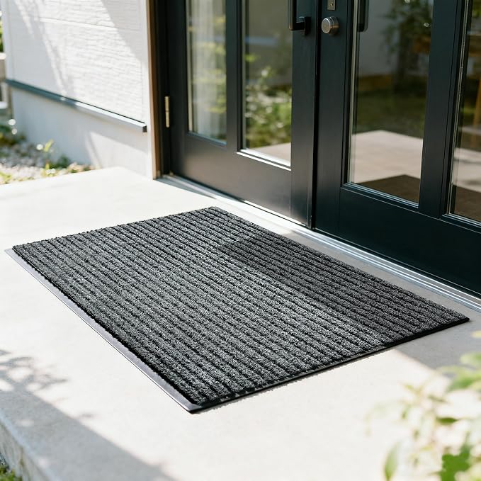Front Door Mat Outdoor, Non-Slip and Heavy Duty Welcome Mat, Low Profile Easy by Unknown
