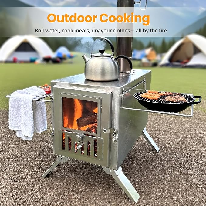 Wood Burning Stove, Portable Camping Stove - Image 4