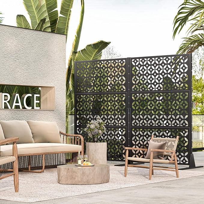 Metal Privacy Screen Outdoor, Decorative Privacy Panels Shield - Image 4