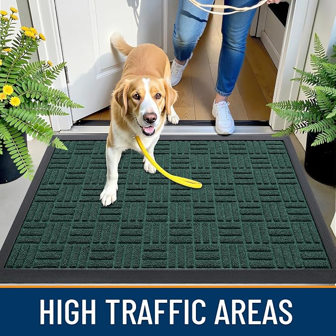 OLANLY Front Door Mat Outside Entrance 29.5x17, Heavy Duty Sturdy Natural - Image 6