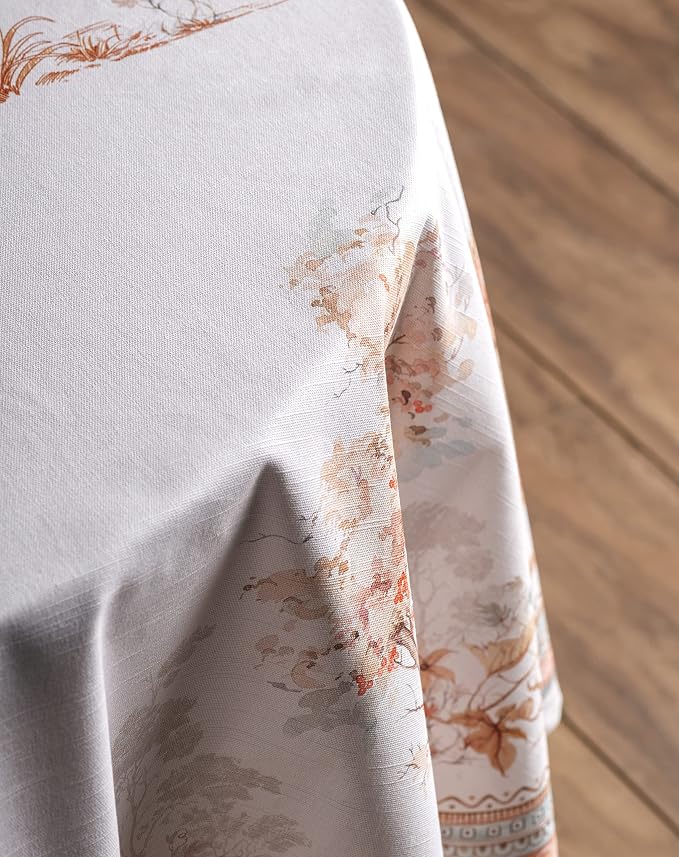 Maison d' Hermine Table Cloth Round Table 100% Cotton 69 Inches Fall Tablecloth - Image 7