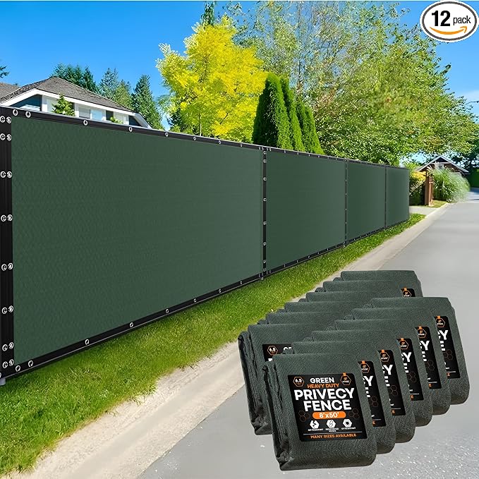 Xpose Safety Privacy Fence Screen 8’ x 50’ – Heavy Duty Green Mesh by XposeSafety