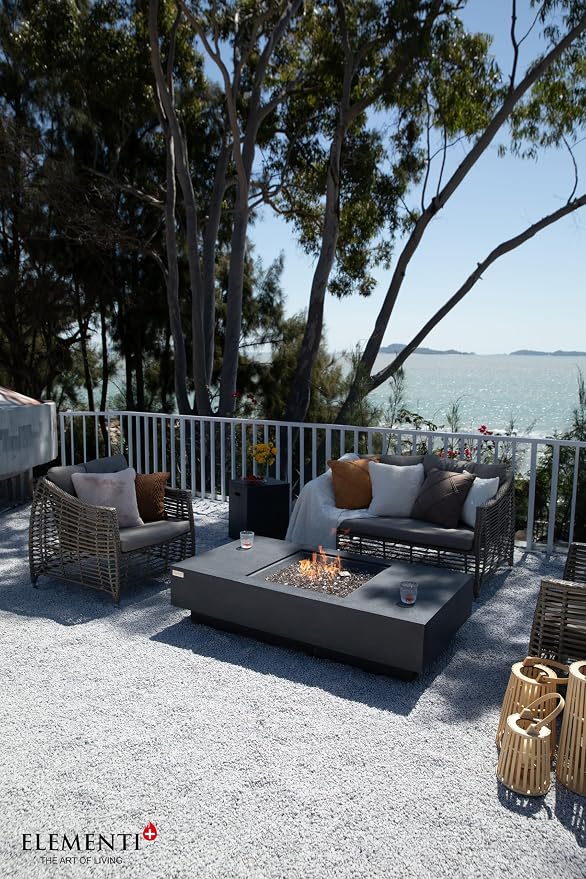 Elementi+ | Monte Carlo Gas Fire Pit Cast Concrete 60" Rectangular Fire Table - Image 5