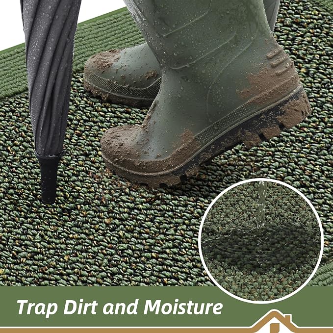 BEQHAUSE Indoor Door Mat 24" x 36", Dirt Trapper Door Mats Non-Slip Entryway - Image 3