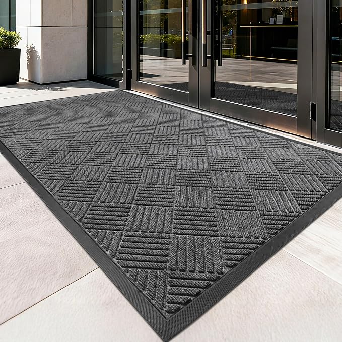 Front Door Mat, Heavy Duty Indoor Outdoor Doormat, 60” x 48” Low Profile - Image 2