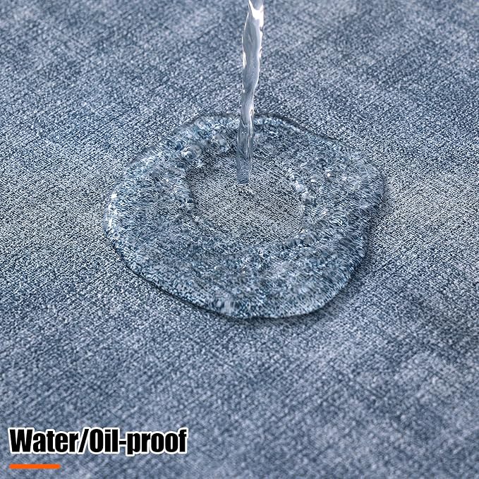 Homaxy Round Faux Leather Placemats and Coasters, Washable Dual-Side Table Mats - Image 4