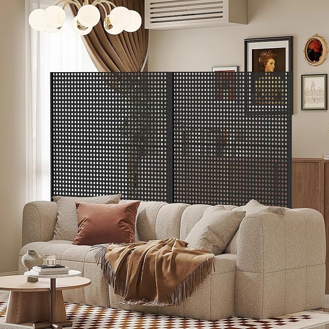Domi Metal Privacy Screen, Freestanding Outdoor Indoor Divider 1 Piece by domioutdoorliving