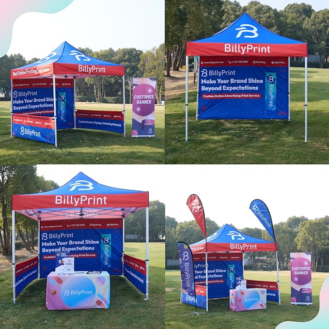 Custom Canopy Tent Top with Logo 10x10 | Pop Up Vendor Tent - Image 9