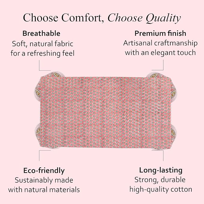 CPC Tablecloth 100% Cotton 80x120 Inch Indian Block Print Rectangle Table Cover - Image 6