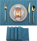 SLKQG Plastic Place mats Set of 4 by SLKQG