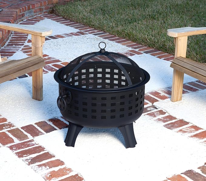 Amazon Basics 27 inch Steel Round Lattice Fire Pit - Image 6