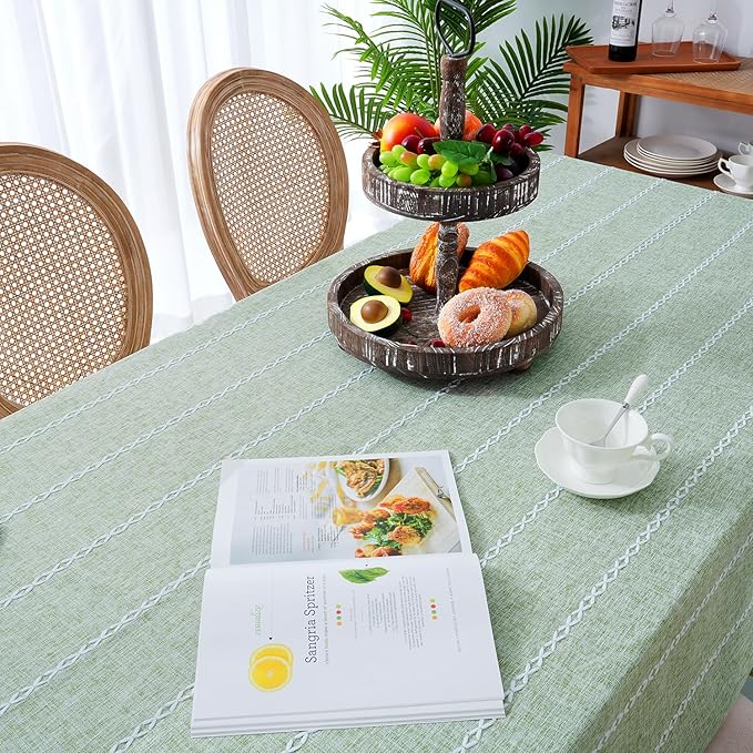 Chassic 54 x 72 inches Farmhouse Style Linen tablecloths, Wrinkle Resistant - Image 3