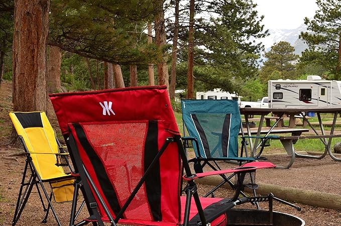 Camping Chair, XX-Large Folding Chair with Ripstop Polyester, Cayman Blue