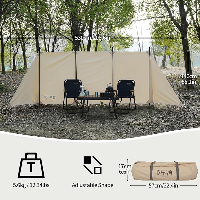 Himalaya Camping Windbreaks Privacy Fence Stove Windshield Shelter Wind Screen - Image 4