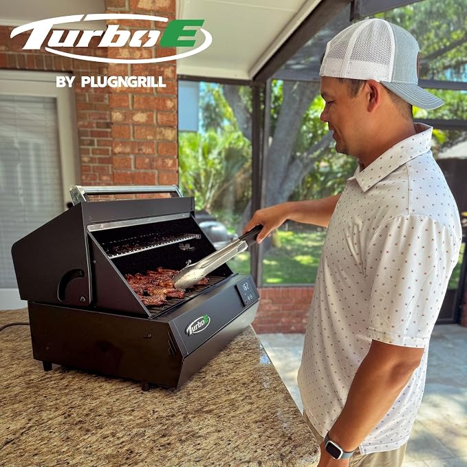 Turbo E XL Electric Grill, 1700W Infrared, Warming Rack and Probe, Apartment - Image 8
