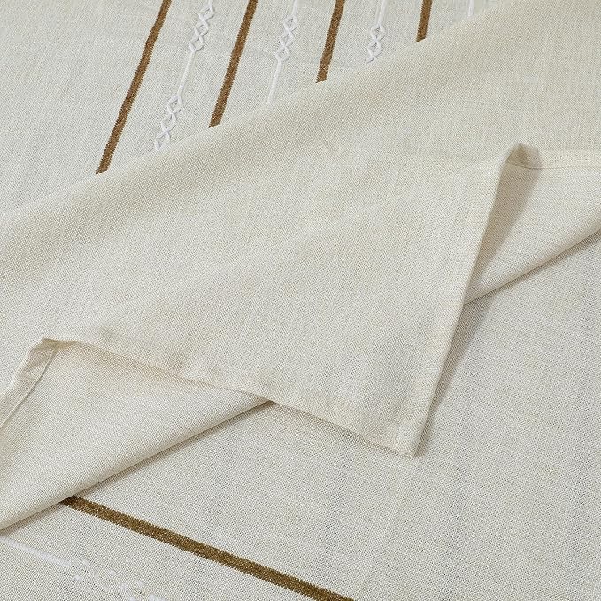 Chassic 60 x 104 inches Farmhouse Style Linen Tablecloths, Boho 6 Foot Wrinkle - Image 7