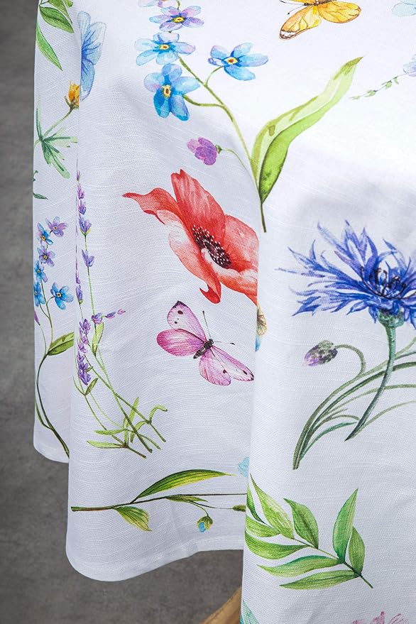 Maison d' Hermine Table Cloth Round Table 100% Cotton 63 Inches Tablecloth - Image 8