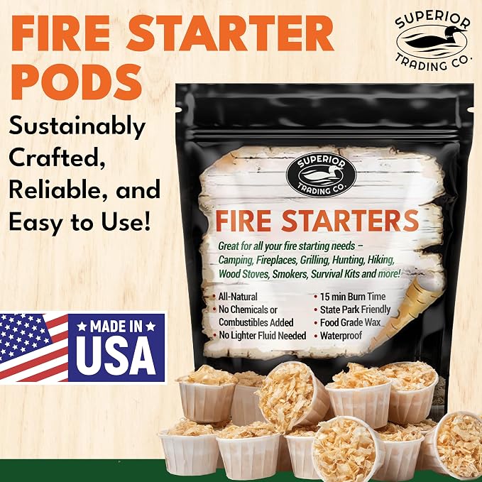 Superior Trading Fire Starter Pods in Resealable Packs - Image 2