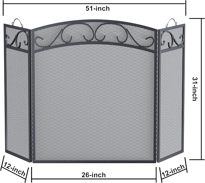 Fire Beauty Fireplace Screen 3 Panel - Image 5