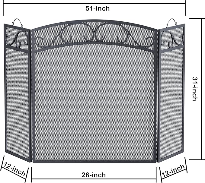 Fire Beauty Fireplace Screen 3 Panel - Image 5