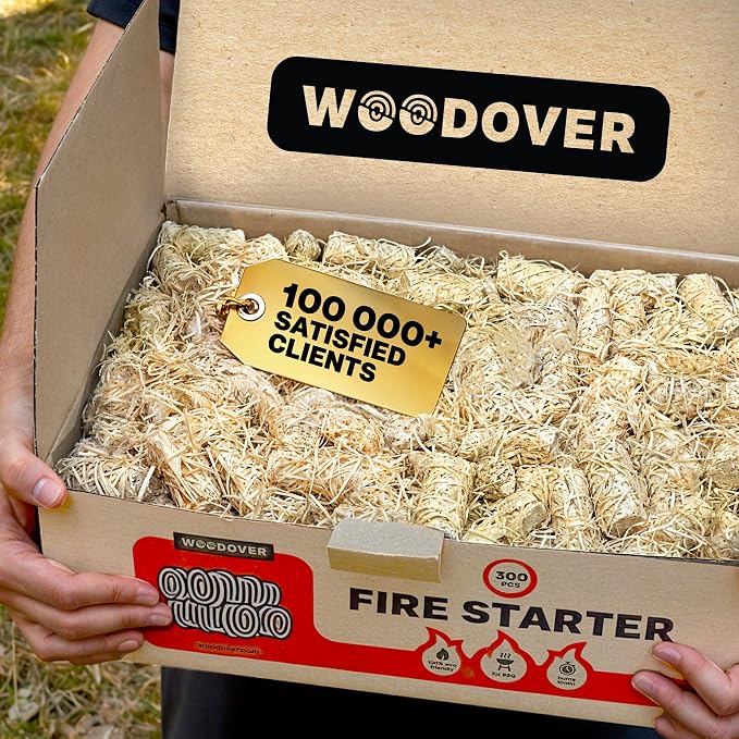 300 pcs Large Fire Starters for Fireplace, Natural Fire Starter for Campfires - Image 4