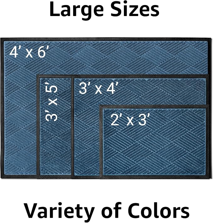 Ecomills Deluxe Diamond Entrance Door Mat, X-Large Heavy Duty Absorbent Rubber - Image 7